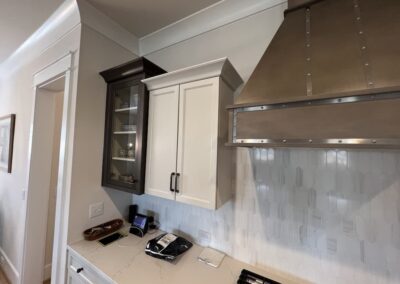 KItchen Cabinets Raleigh Custom Hood Lead Accents With Hammered Pins