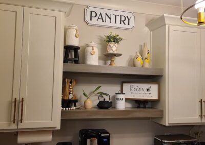 Kitchen Cabinets Raleigh Custom Walk In Pantry Custom Floating Shelves