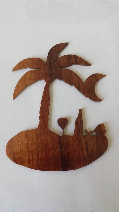 Raleigh Kitchen Cabinets Set Of Coasters Made With Koa ( Hawian Native Wood) Hand Cut Island Seen Jimmy Buffet Style